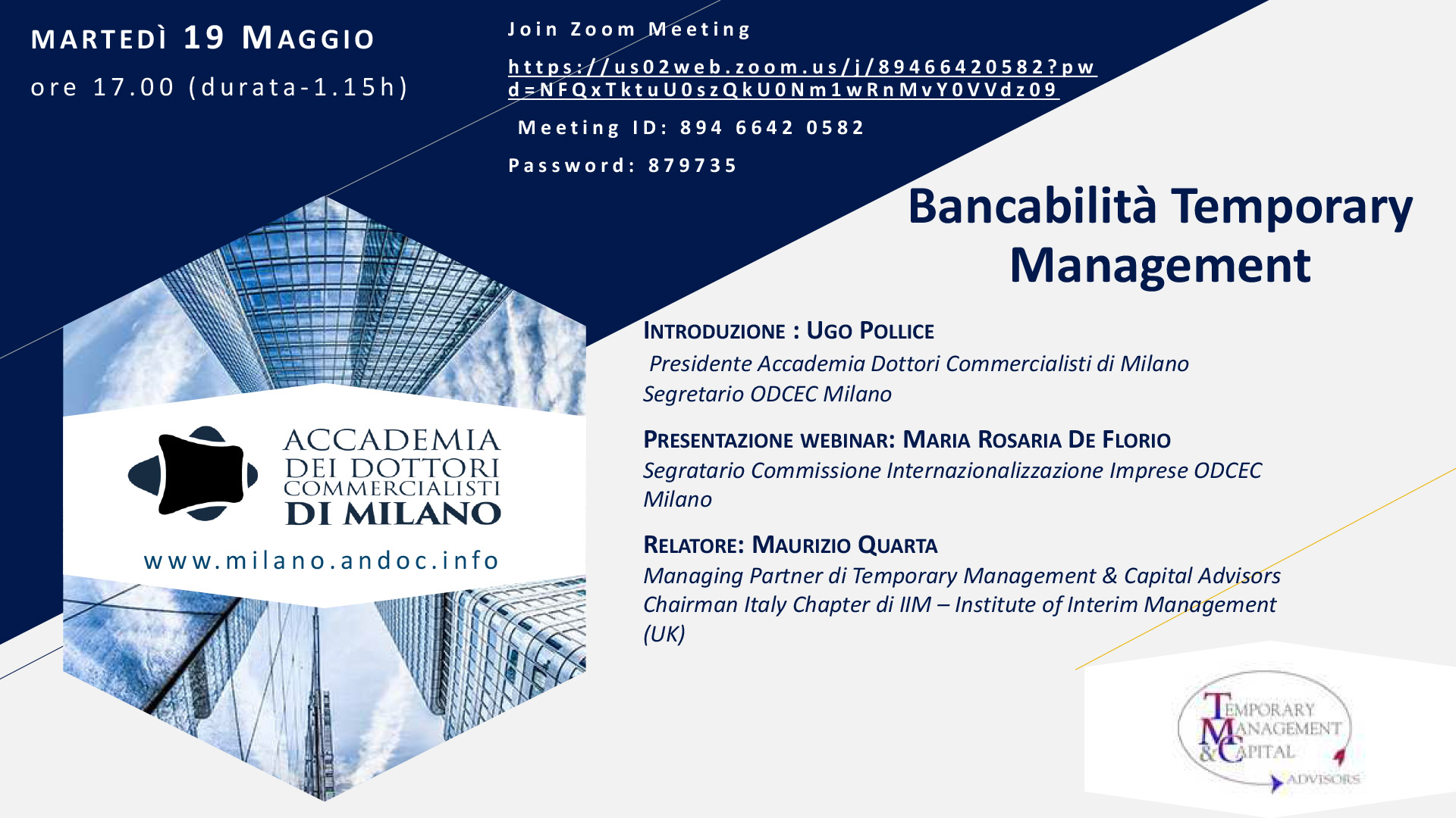 Webinar Bancabilità Temporary management